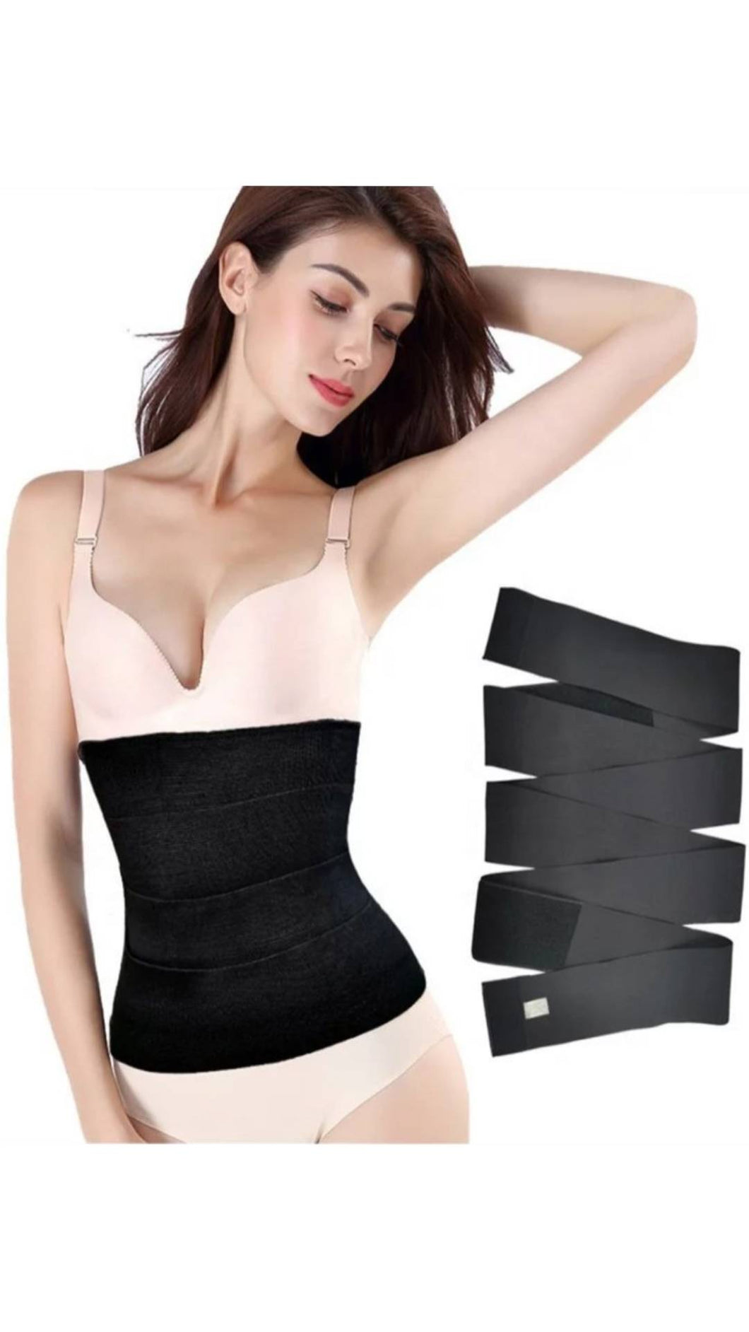 Adjustable bandage wraps waist trainer